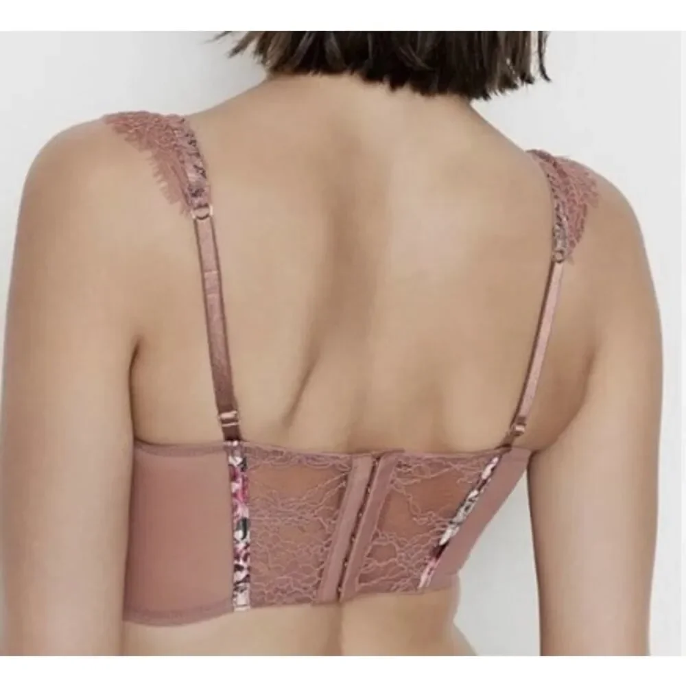 Victoria’s Secret Dream Angels Floral Lace Corset Top Women’s Sz. S-DD